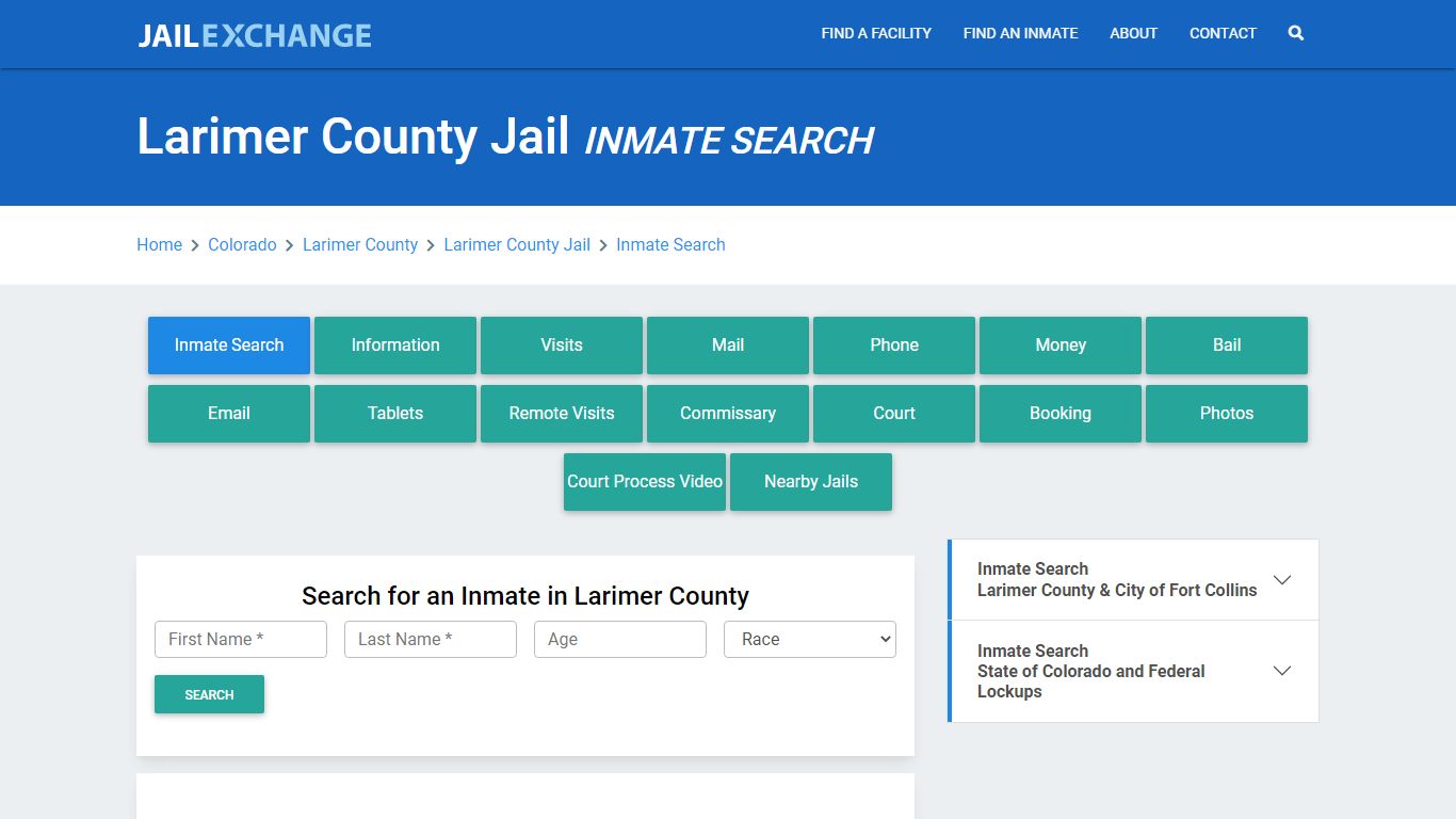 Larimer County Jail, CO Inmate Search: Roster & Mugshots