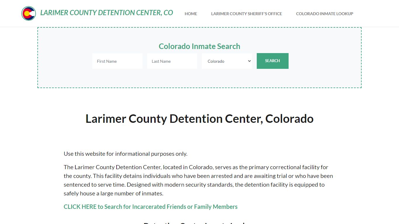 Larimer County Detention Center, CO Inmate Roster, Offender Search